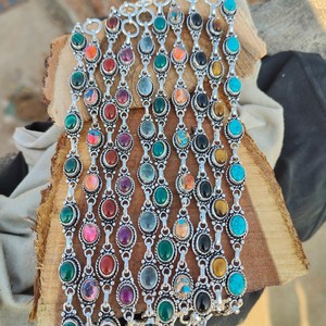 Handmade <b>Infinity</b> Exports Luxury Adjustable Charm <b>Bracelet</b> mix Gemstone Women Party - Product Image 1
