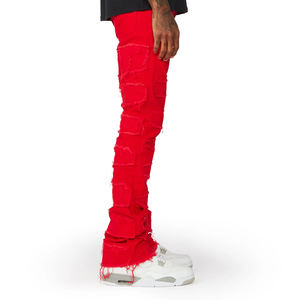 Pantalones Vaqueros de Mezclilla Personalizados para Hombre, Corte Regular, Algodón, Diseño Recto, Ligeros, con Bolsillos, Casuales y a la Moda - Product Image 3