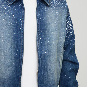 Men's 100% Cotton Denim <b>Jacket</b> in High Street Style Winter Premium Quality Breathable Printing 340g Custom Logo - Product Image 4