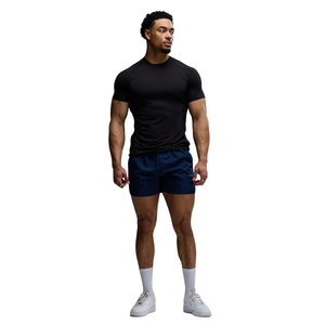 Camiseta de Compresión Personalizada para Hombre, Azul Marino, con Gráficos, Manga Larga, Cuello Redondo, Ajustada, para Gimnasio, Entrenamiento, Deporte, Ropa Deportiva, Capa Base - Product Image 3