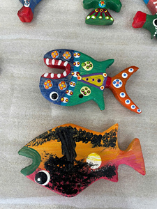 Decoraciones de Animales Marinos de Madera Tallada a Mano, Sostenibles, Miniaturas de Peces, Estrellas de Mar y Caballitos de Mar, Adornos Colgantes de Pared, Venta al Por Mayor - Product Image 6