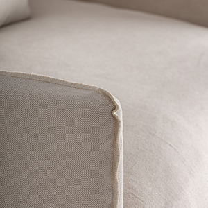 Modern Lounge Chair Solid Teak Deep Seat Oversized Cushion Removable <b>Slipcover</b> Comfortable Indoor Living Room Furniture - Product Image 5