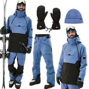 Ensemble de Combinaison de Ski Unisexe Montecc 2026 Imperméable 10 000 mm avec Veste, Pantalon, Moufles, Bonnet et Bavette - Polyester/Nylon - Product Image 1