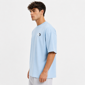 เสื้อยืดโอเวอร์ไซส์ใส่สบายสำหรับผู้ชาย ทรงหลวม เนื้อผ้านุ่ม แขนสั้น คอกลม เหมาะสำหรับใส่ลำลองในฤดูร้อน - Product Image 4