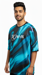 Camiseta Sublimada Oversize para Hombre, Estilo Casual Urbano, Corte Regular, Poliéster/Algodón, Secado Rápido, Transpirable - Product Image 5