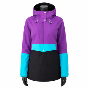 Veste de snowboard imperméable multi-panneaux, couleur personnalisée, anorak de ski à capuche, coupe-vent, respirante, vêtements de sport d'hiver pour l'extérieur - Product Image 1