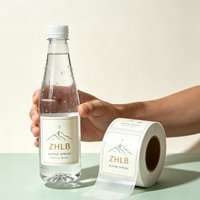Étiquettes personnalisées pour bouteilles d'eau, rouleaux d'étiquettes adhésives imperméables, logo privé imprimé, étiquettes autocollantes pour bouteilles d'eau minérale