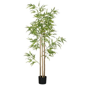Albero di Bambù Artificiale da 1,8 m per Interni ed Esterni con Vaso per Decorazione Casa e Ufficio - Product Image 1