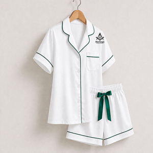 Conjunto de Pijama Personalizado HMR Alpha Kapa, Satinado y Bordado, de Alta Calidad, Transpirable, Ropa Griega, Conjunto de Pijama para Mujer Alpha Kapa - Product Image 5