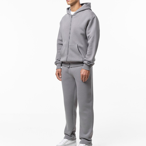 ชุดวอร์มผู้ชายคุณภาพสูง ผ้าฝ้ายฟลีซ ระบายอากาศได้ดี ทรงหลวมใหญ่ โอเวอร์ไซส์ มีฮู้ด ซิปแบบสวมใส่สบาย - Product Image 3