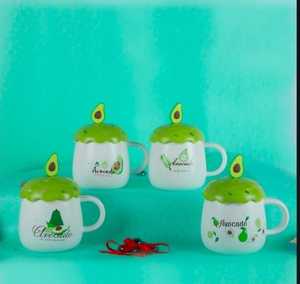 Fashion Luxury Ceramic Coffee Tea <b>Mug</b> Complete <b>Set</b> Eco-Friendly Washable Adjustable Easy Use Cute Cover HANDGRIP Saucer Support - Product Image 2