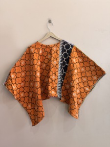 Poncho Boho Vintage Hecho a Mano con Acolchado Kantha Indio para Mujer Talla Grande - Product Image 6