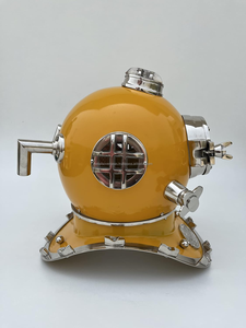 Casco de buzo marino de mesa decorativo con ventana de vidrio, casco coleccionable marítimo náutico para oficina en casa - Product Image 4