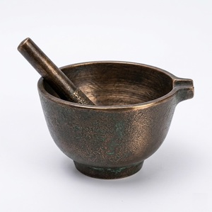 Juego de Mortero y Pilón de Hierro Fundido Resistente, Molinillo Manual de Especias y Hierbas, Herramienta Tradicional de Cocina para Uso Medicinal - Product Image 6