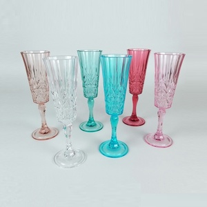 Flûte à champagne en plastique incassable, coupe cristal - Product Image 4