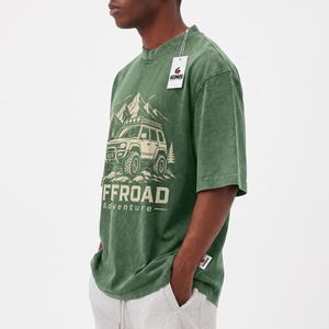 Camiseta de Hombre con Lavado Ácido, Ecológica, de Alta Calidad, al Por Mayor, a Bajo Precio, de Color Sólido, con Estilo Moderno - Product Image 2