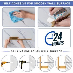 Upgrade Stainless Steel Self-Adhesive Paper Towel Holder Bend-Resistant and Drill Mounting for <b>Kitchen</b> <b>Storage</b> - Product Image 5