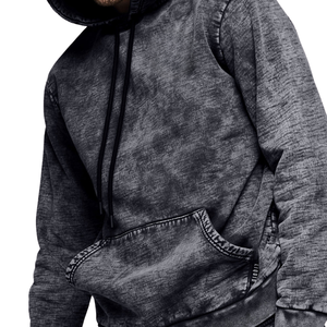 Sudadera con Capucha de Invierno con Estampado Enzimático para Hombre, Sudadera de Manga Larga de Felpa Suave, Estilo Urbano, Corte Holgado, Colores Personalizados al por Mayor - Product Image 6