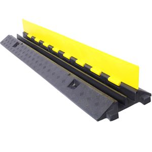 Protège-câbles modulaire en caoutchouc à 2 canaux, capacité de charge de 11 000 lb, rampe de protection pour fils et cordons - Product Image 2