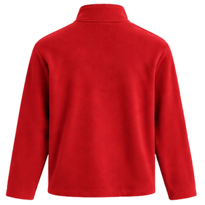 Half Zip <b>Micro</b> <b>Fleeces</b> Red Pullover Soft <b>Fleece</b> Sweatshirt Long Sleeve Stand Collar Custom Embroidered Logos Wholesale <b>Mens</b> Wear - Product Image 2