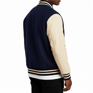 <b>Men's</b> <b>Baseball</b> Varsity <b>Jacket</b> Custom Letterman <b>Jacket</b> Wool Body Leather Sleeves OEM ODM Wholesale Private Label Factory - Product Image 2