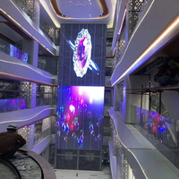 P15.6 Écran LED transparent 3D étanche pour l'extérieur TV HD Grande bande LED extérieure Mur de verre pour l'affichage en Egypte