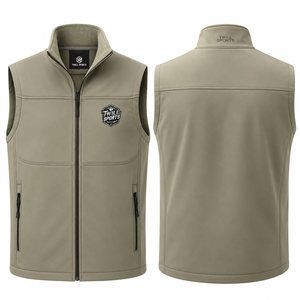 Gilet Softshell Léger Personnalisé à Col Montant et Fermeture Éclair, Coupe-Vent et Imperméable, Idéal pour le Cyclisme et la Randonnée – Prix de Gros - Product Image 1
