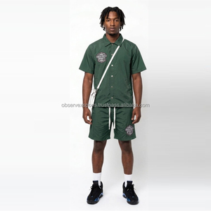 Windbreaker Set High Quality Custom Patchwork Color Block Nylon <b>Polyester</b> Windbreaker Zip up Track and <b>Shorts</b> Set Tracksuit - Product Image 1