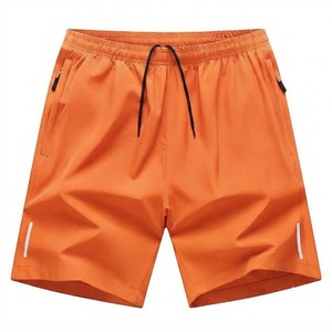Shorts de sport pour homme de qualité supérieure, couleur orange, séchage rapide, taille élastique, cordon de serrage, légers, pour la course à pied, l'entraînement, la salle de sport, vêtements de sport - Product Image 1