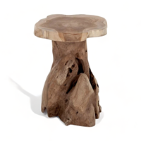 Table basse Lombok en bois de racine de teck, couleur naturelle, haute qualité, écologique, hauteur réglable, meubles de salon