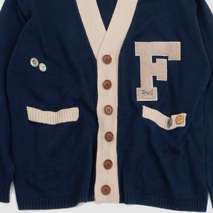 Unisex Custom Chenille Embroidery Patchwork Winter Wear Knitted Pullover <b>Cardigan</b> <b>Sweater</b> Greek Sororities Universities Style - Product Image 3