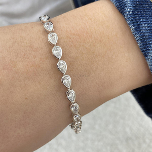 Pulsera de Diamantes Verificados por IGI, Oro de 14K, 18K, 10K, Joyería Sostenible, Piedras Redondas Brillantes, Oro Blanco, Amarillo y Rosa - Product Image 5