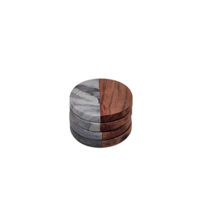 Premium White Marble Solid Wood Eco-Friendly 10mm Thick <b>Square</b> Modern Geometric Coaster Set for Dining <b>Table</b> <b>Bar</b> Hotel - Product Image 6