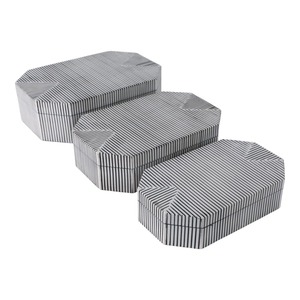 Designer Black And White Wooden Box Set Suitable For Jewelry Accessories <b>Memories</b> And <b>Gift</b> Storage Handcrafted From India - Product Image 4
