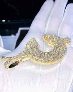 จี้เพชรโมอิสซาไนต์ VVS1 ชุบทอง 14k เงินแท้ 925 ประดับเพชรเต็มตัวอักษรแบบกำหนดเอง สร้อยคอคลาสสิก ของขวัญ - Product Image 3