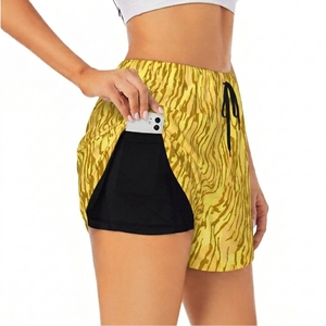 Falda pantalón deportiva con estampado animal para mujer, con bolsillos, de secado rápido, cintura media y diseño con cordón. - Product Image 6
