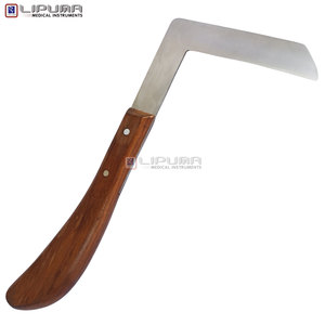 LIPUMA EDGELINE FARRIER Cuchillo para Pezuñas Equinas Tipo L Derecho J-2 Mango de Madera de Banano Instrumentos Veterinarios de la Mejor Calidad - Product Image 5