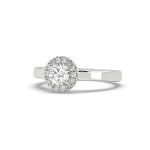 Anillo de boda clásico certificado para mujer de oro blanco de 14 quilates y 0,82 quilates Ajretail VS1, hecho en EE. UU., talla 5 - Product Image 2