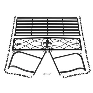 Chaise suspendue de patio en acier robuste, banc de balançoire en métal résistant aux intempéries pour usage en extérieur - Product Image 6