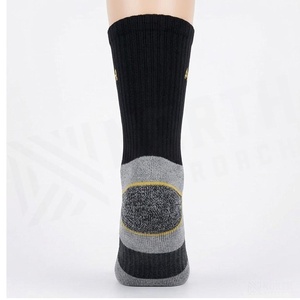 North Approach Crew <b>Socks</b> <b>Black</b> Gold Logo Hiking Outdoor Breathable Adults Autumn - Product Image 2