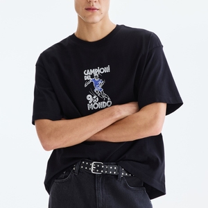 Camiseta de Verano de Alta Calidad de Fábrica, Cómoda, Talla Grande, Cuello Redondo, Patrón Geométrico, Manga Corta, 100% Algodón - Product Image 4