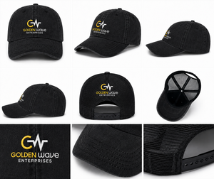 Casquette Trucker en Denim Noir Délavé 5 Panneaux Réglable avec Logo Brodé Personnalisé Unisexe Tissu Standard Toutes Saisons pour l'Extérieur - Product Image 5