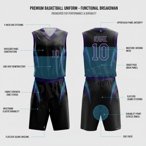 Maillot de basket-ball de qualité supérieure, design unique, tissu léger, ensemble de vêtements de sport pour les joueurs adultes, les jeunes et les étudiants - Product Image 2