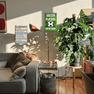 Ganci da Parete in Metallo a Tema Calcio CIFbuy, Decorazione per Camerette Bambini e Neonati, Insegna per Porta Camera da Letto, TikTok per Servizio Ritiro Temu - Product Image 2