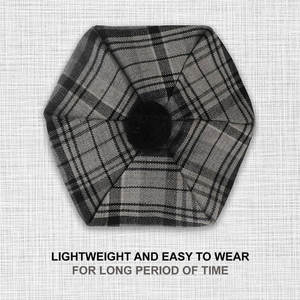 Chapeau écossais tartan Tam o' Shanter avec pompon, bonnet en laine personnalisé, vente en gros - Product Image 6