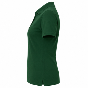 Polo de Manga Corta Azul Marino para Mujer, Color Sólido, Tela Piqué, Ropa Casual, Diseño Elástico y Transpirable - Product Image 2