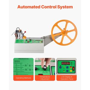 Macchina Automatica per Taglio Nastri con Display LCD e Temperatura Regolabile, per Taglio a Caldo e Freddo di Nastri e Cerniere - Product Image 4