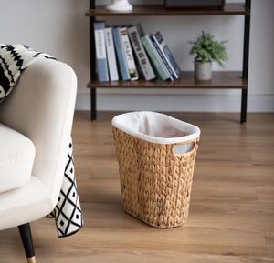 Cestas de almacenamiento de Jacinto Natural tejidas a mano de Vietnam, mimbre de algas marinas para uso doméstico, organizador de artículos diversos - Product Image 1
