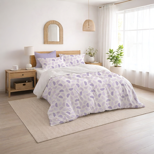 Cotton Duvet Cover Set, Soft Breathable <b>Bedding</b> with Button Closure & Corner Ties, Comforter Cover for All Seasons - Product Image 1