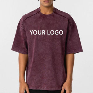 เสื้อยืดโอเวอร์ไซส์ทรงหลวมสไตล์วินเทจสำหรับผู้ชาย ตัดเย็บตามสั่ง ผ้าคอตตอนเนื้อหนัก ซักย้อมสีแบบแอซิดวอช ทรงหลวม สตรีทแวร์ - Product Image 4